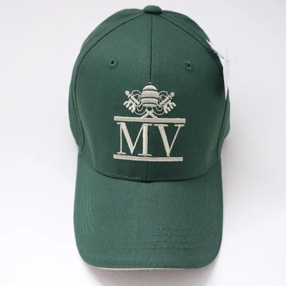 Musei Vaticani MV Green Baseball Cap Hat Vatican Museum Italy Travel Souvenir.